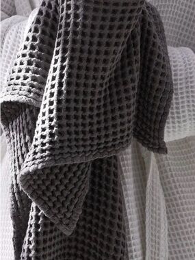 Parachute Charcoal Gray Waffle Cotton Hand Towel L1L2